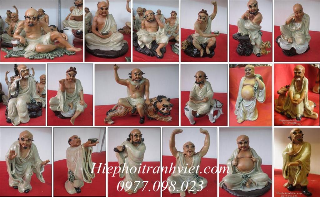 Tượng gốm sứ 18 Vị La Hán