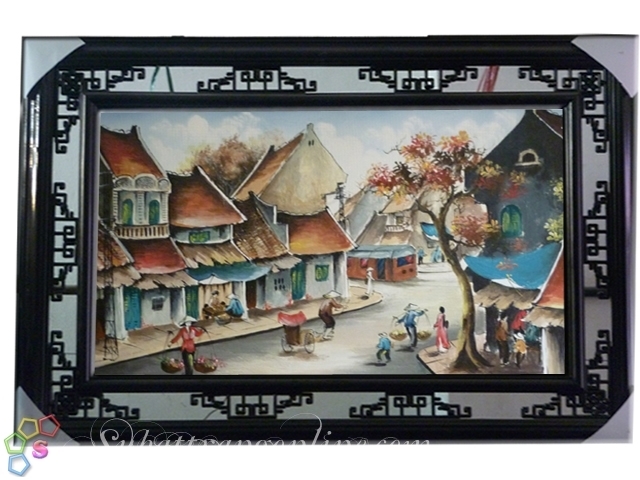 Tranh sứ phố cổ hà nội 023