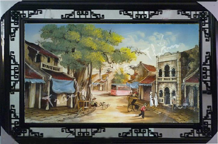Tranh sứ phố cổ Hà Nội CHN-016