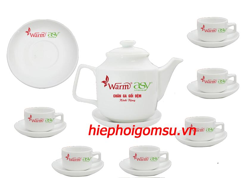Ấm chén in logo chăn ga gối đệm WARM AC-008