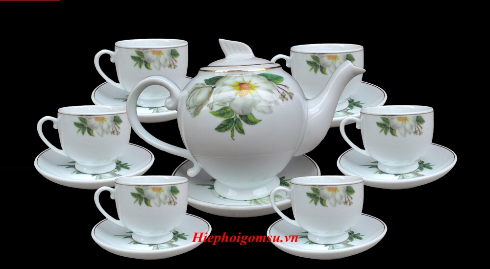 Ấm chén cao cấp Camellia hoa trà ACBT-134
