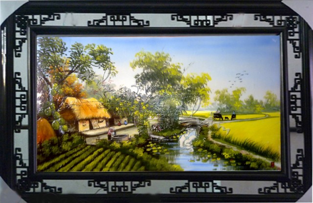 Tranh sứ Đồng quê Việt Nam 026