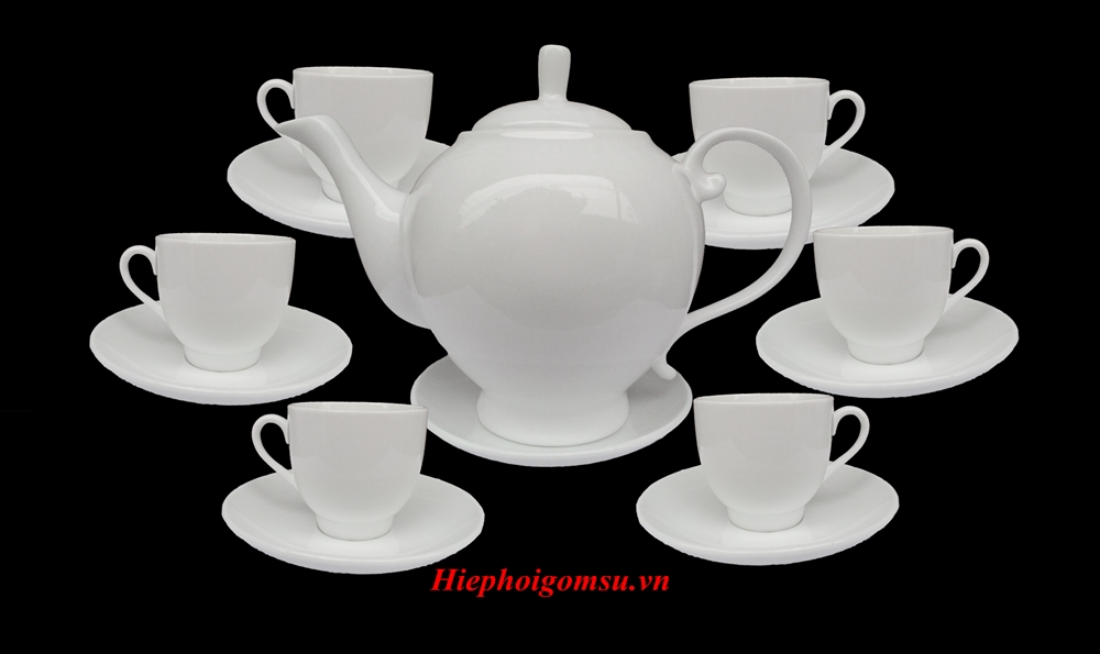 Ấm chén cao cấp Camellia trắng tinh khiết ACBT-115