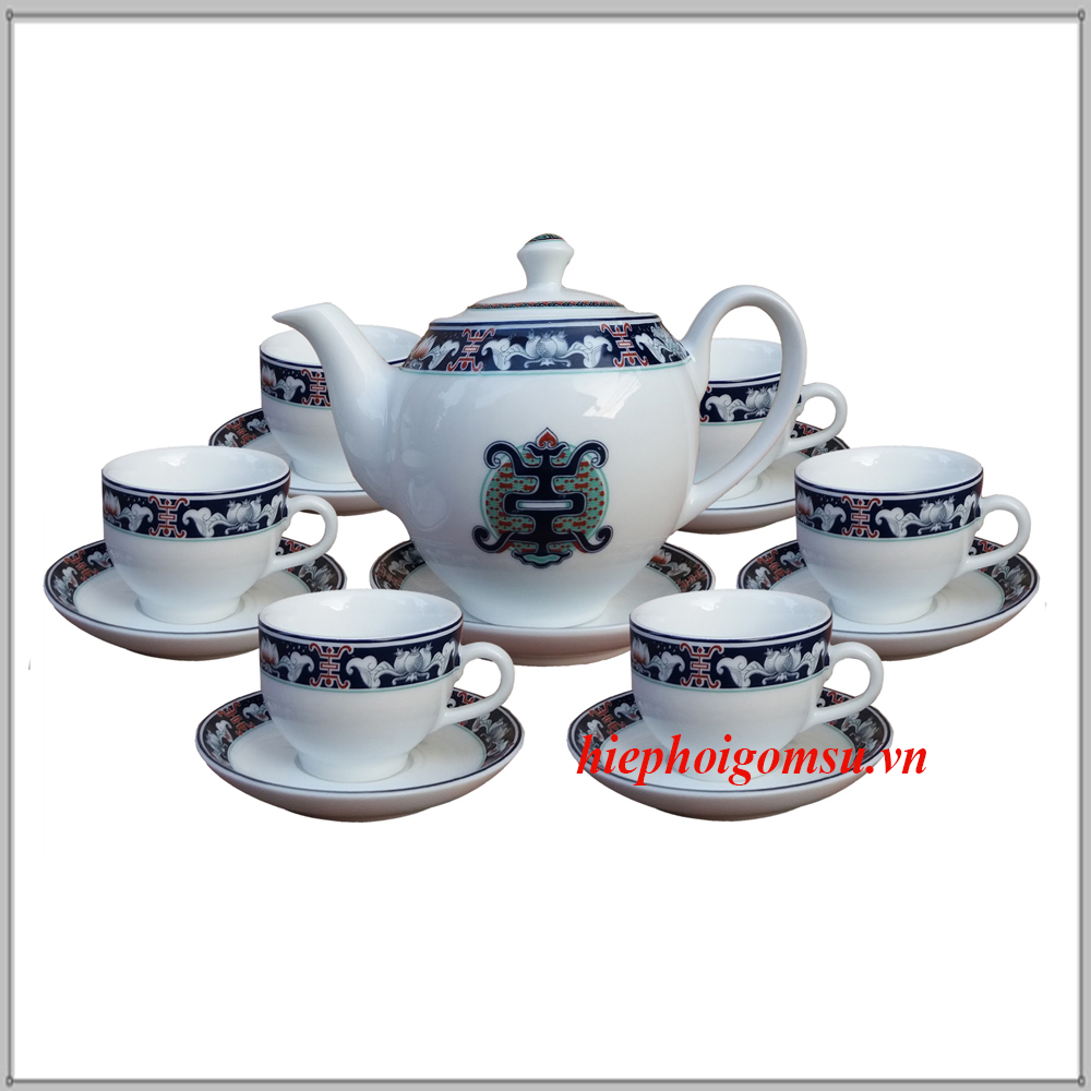 Bộ ấm chén chúc Thọ dáng Minh Long