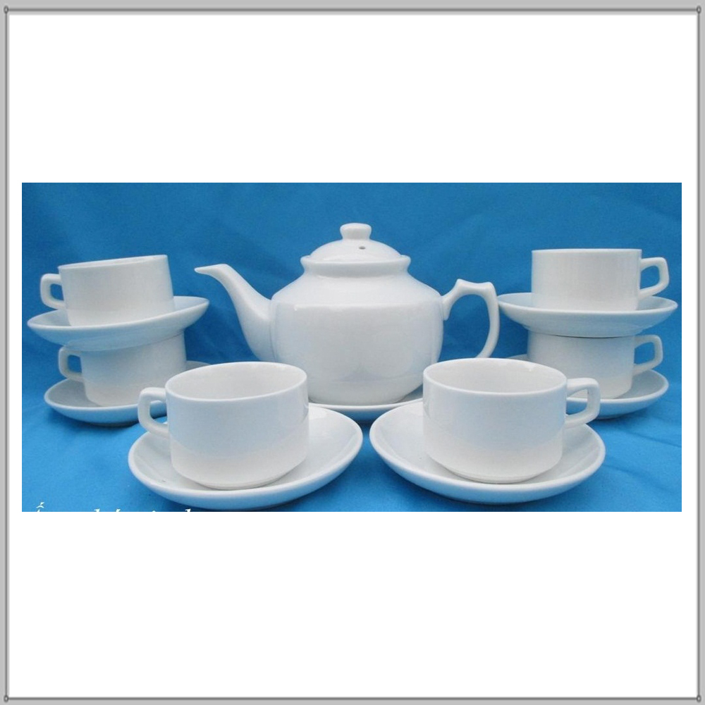 Ấm chén cao cấp in logo dạng vuông HK AC-002
