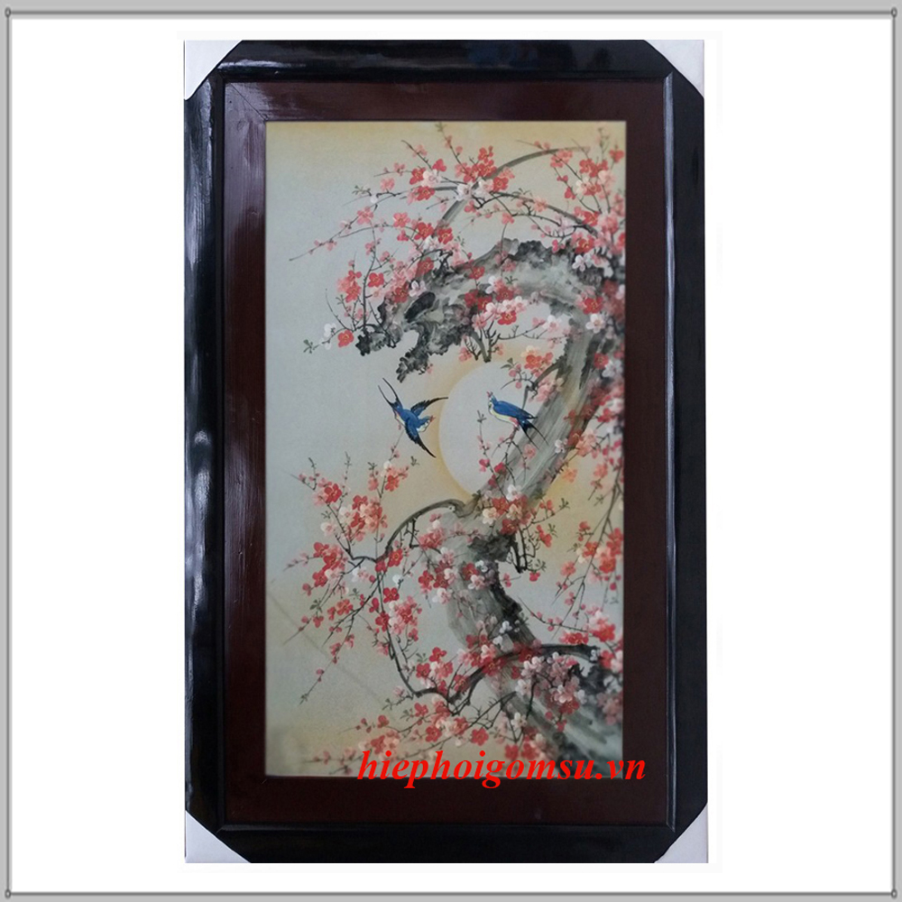 Tranh sứ Mộc long đào hoa đồ