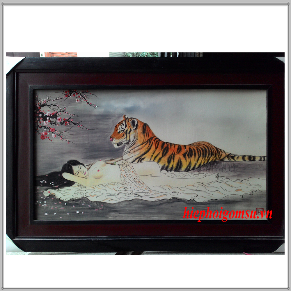 Tranh sứ Nữ chúa rừng xanh 015