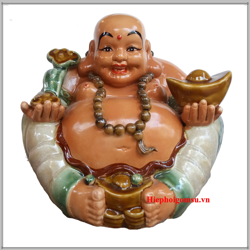 Tượng Phật Di Lặc Phú Quý Vinh Hoa cao 32 cm