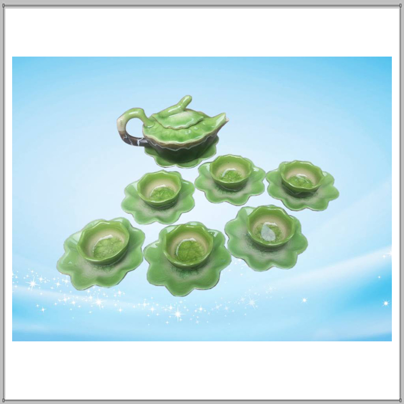 Ấm Chén Bát Tràng cao cấp men thủy tinh ACBT-051
