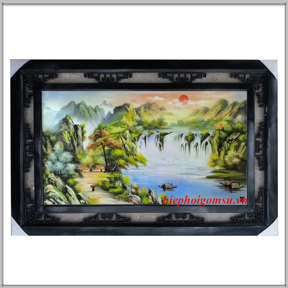 Tranh Sơn thủy màu 007