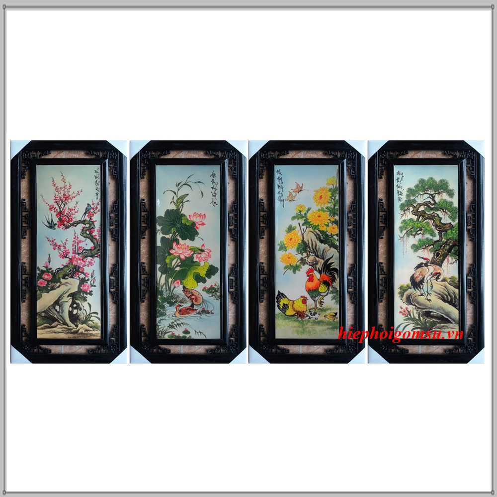 Tranh tứ cảnh Xuân Hạ Thu Đông