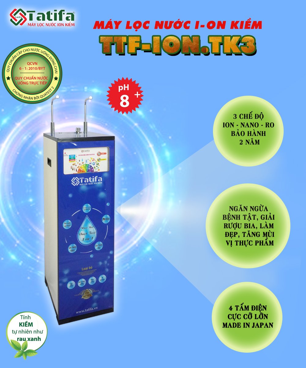 máy tạo nước ion kiềm điện giải hydrogen