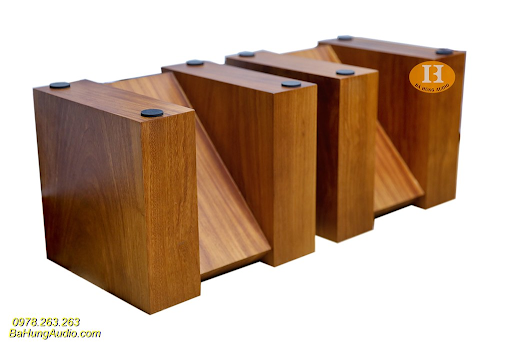 Cặp chân loa bookshelf vát gỗ Gõ Đỏ CLV40