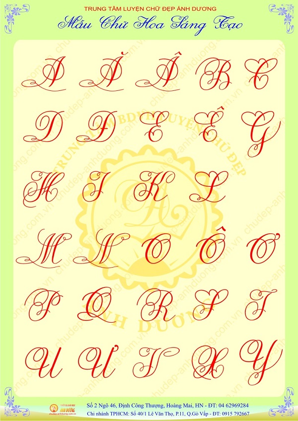  Mẫu chữ hoa sáng tạo 5