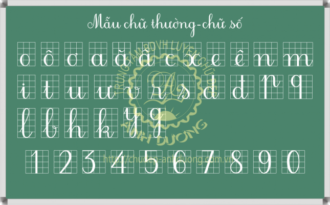 Mẫu chữ thường chữ số đứng thanh đậm
