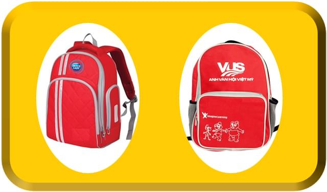 may balo học sinh đồng phục