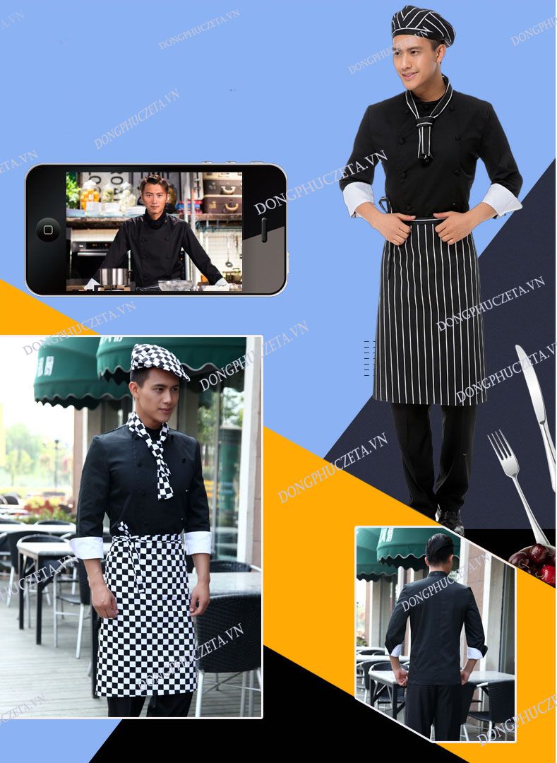 mũ bếp kẻ ca rô