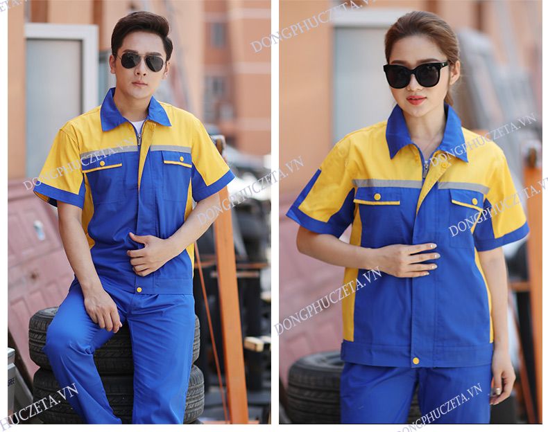 đồng phục kỹ sư xây dựng màu xanh dương