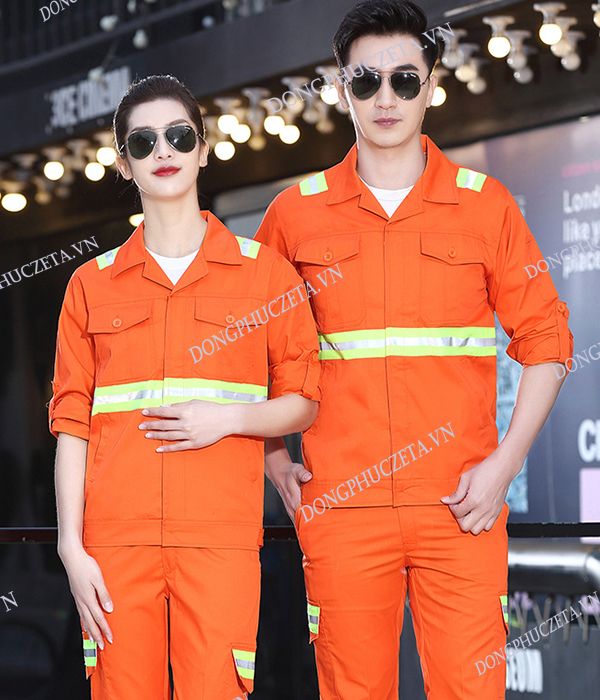 Đồng phục xây dựng màu cam