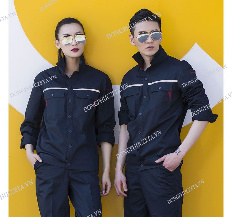 áo đồng phục kỹ thuật dài tay cổ đức