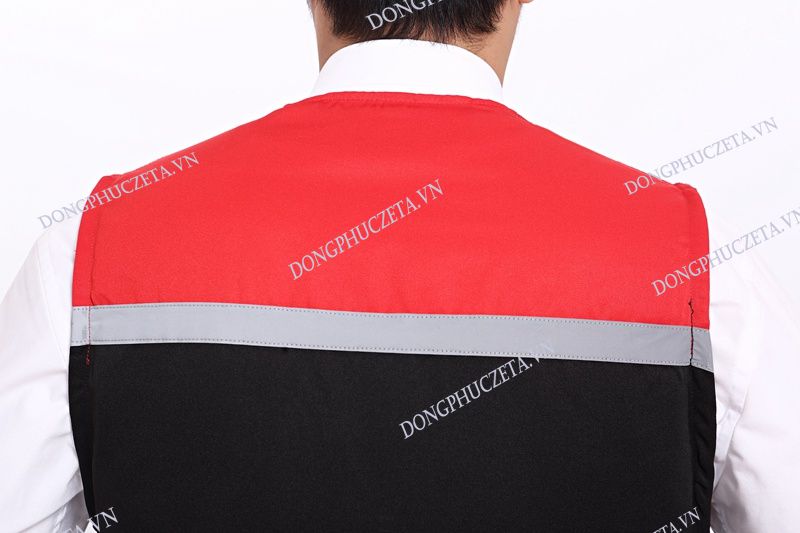 lưng áo gile phản quang kỹ thuật