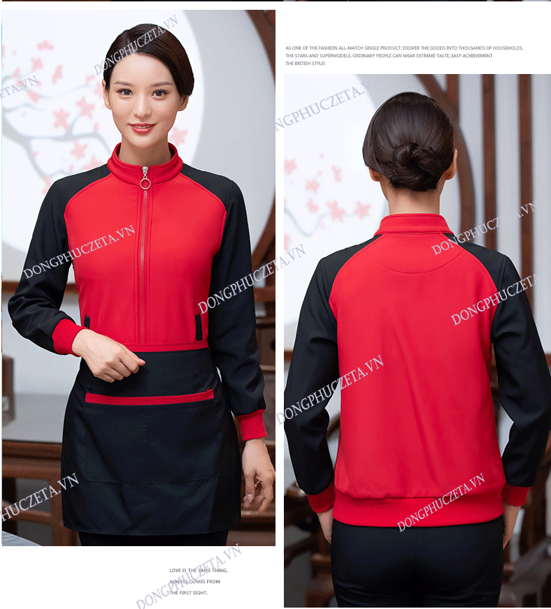 may áo khoác đồng phục nhà hàng tại hà nam