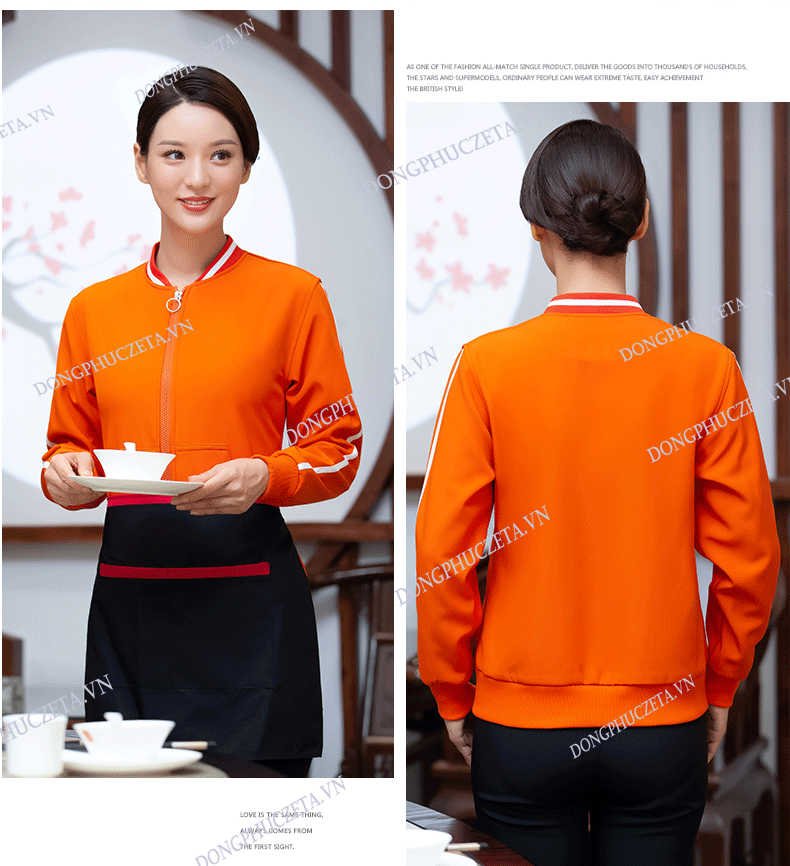 may áo khoác đồng phục nhà hàng tại phú thọ