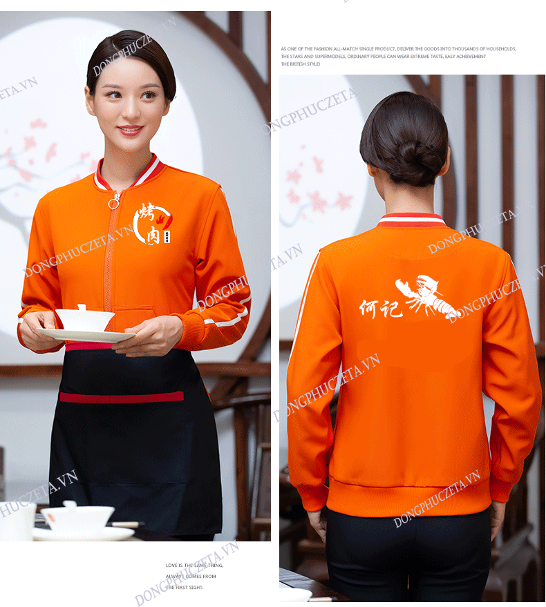 may áo khoác đồng phục nhà hàng tại phú yên