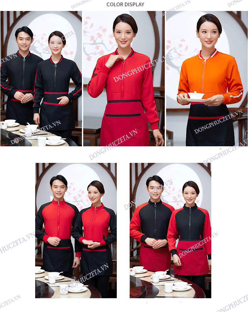 mẫu áo khoác đồng phục nhà hàng mới năm 2020