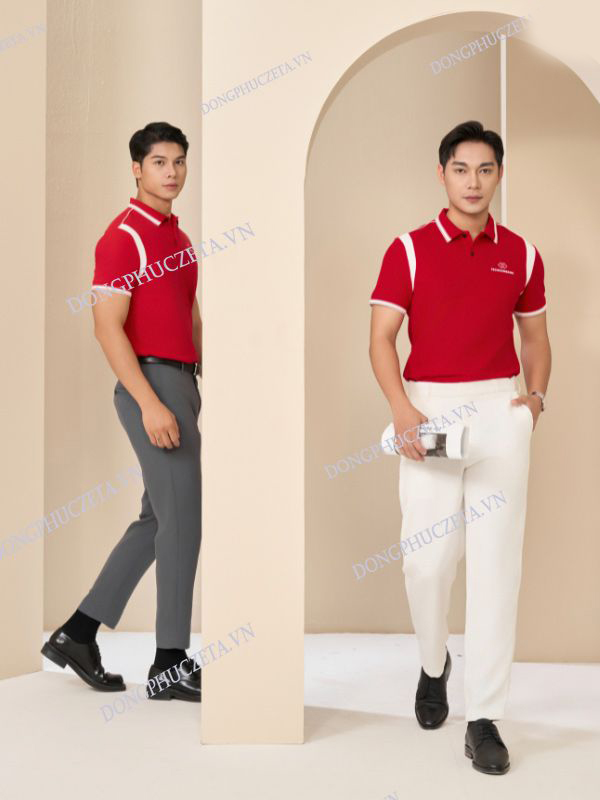 Áo Đồng Phục Công Ty màu đỏ