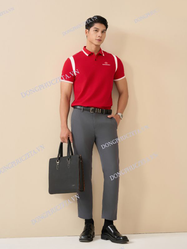 Áo phông Đồng Phục Công Ty màu đỏ