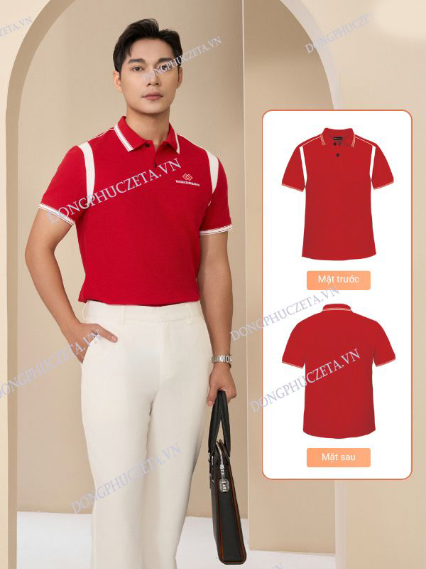 Áo polo Đồng Phục Công Ty màu đỏ