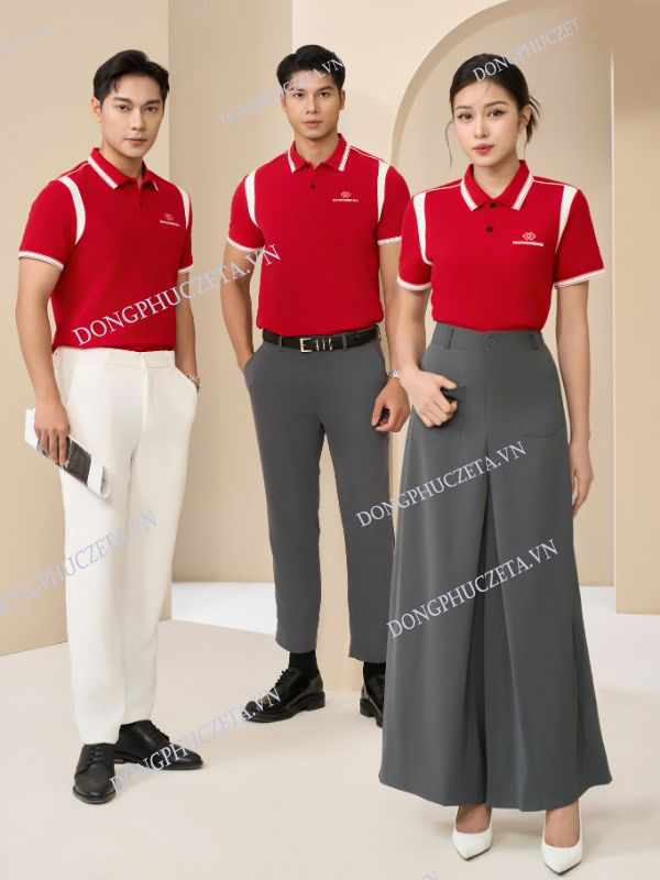 Áo thun Đồng Phục Công Ty màu đỏ
