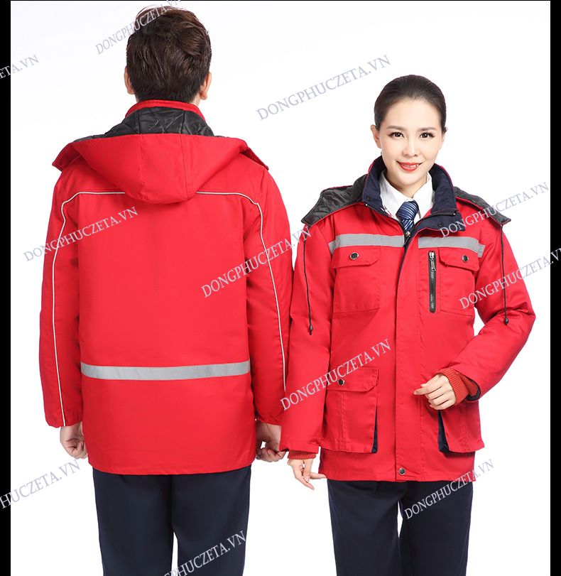 mẫu áo khoác đồng phục công nhân đẹp