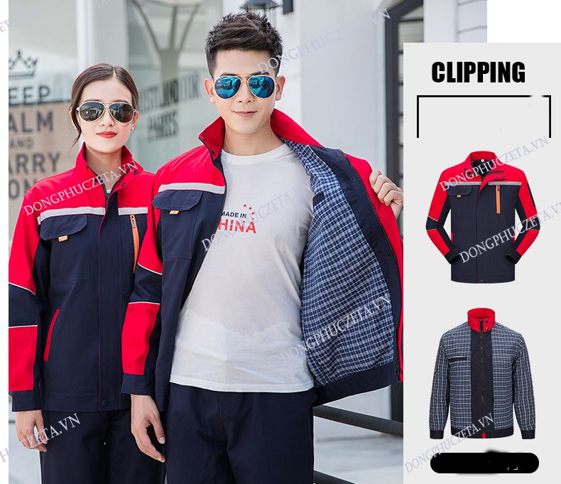 Đồng phục áo khoác công nhân xây dựng