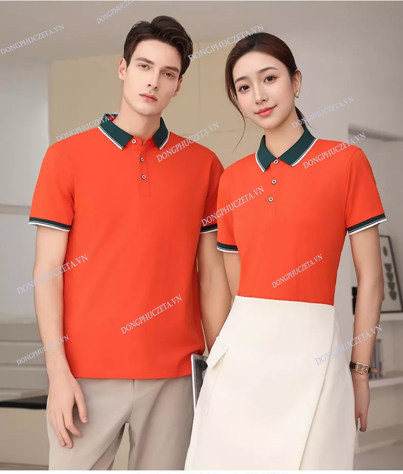 Áo đồng phục màu đỏ cam
