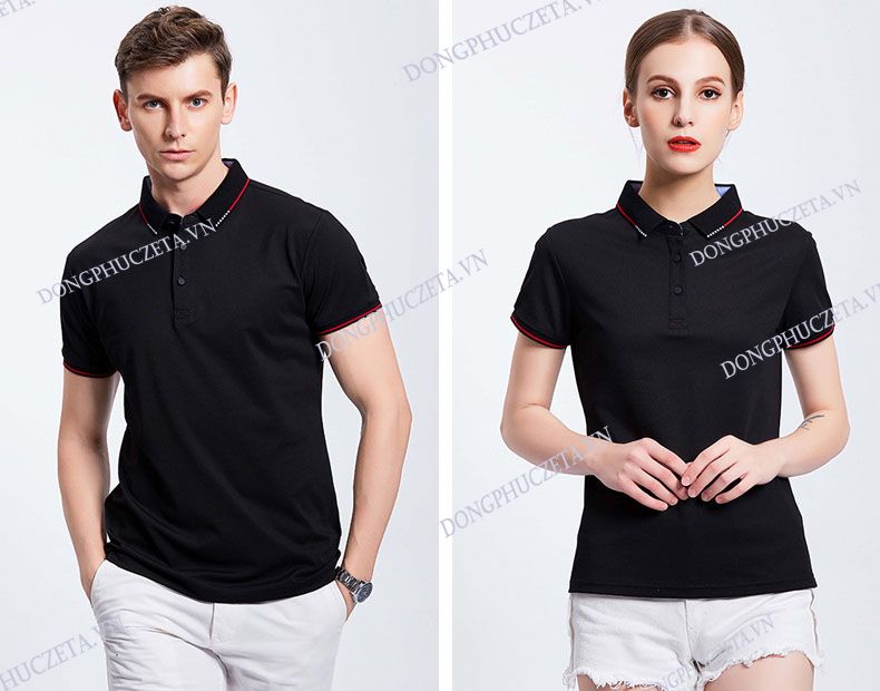 Áo phông đồng phục văn phòng cao cấp với dáng slim
