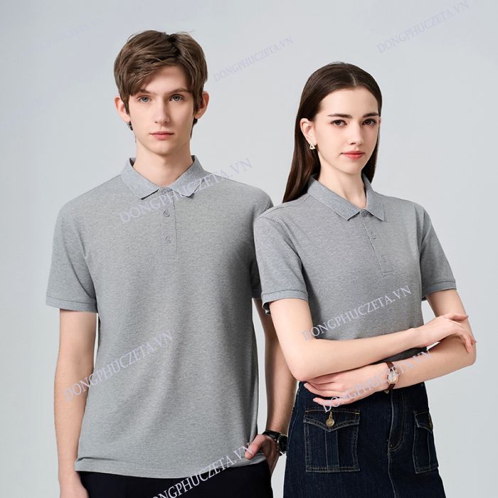 Áo polo đồng phục Màu Xám phối