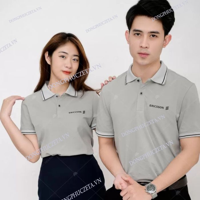 Áo polo đồng phục công ty Màu Xám