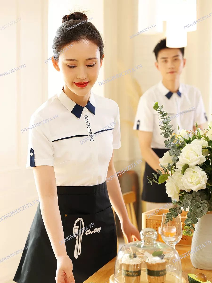 áo sơ mi nhà hàng hàn quốc