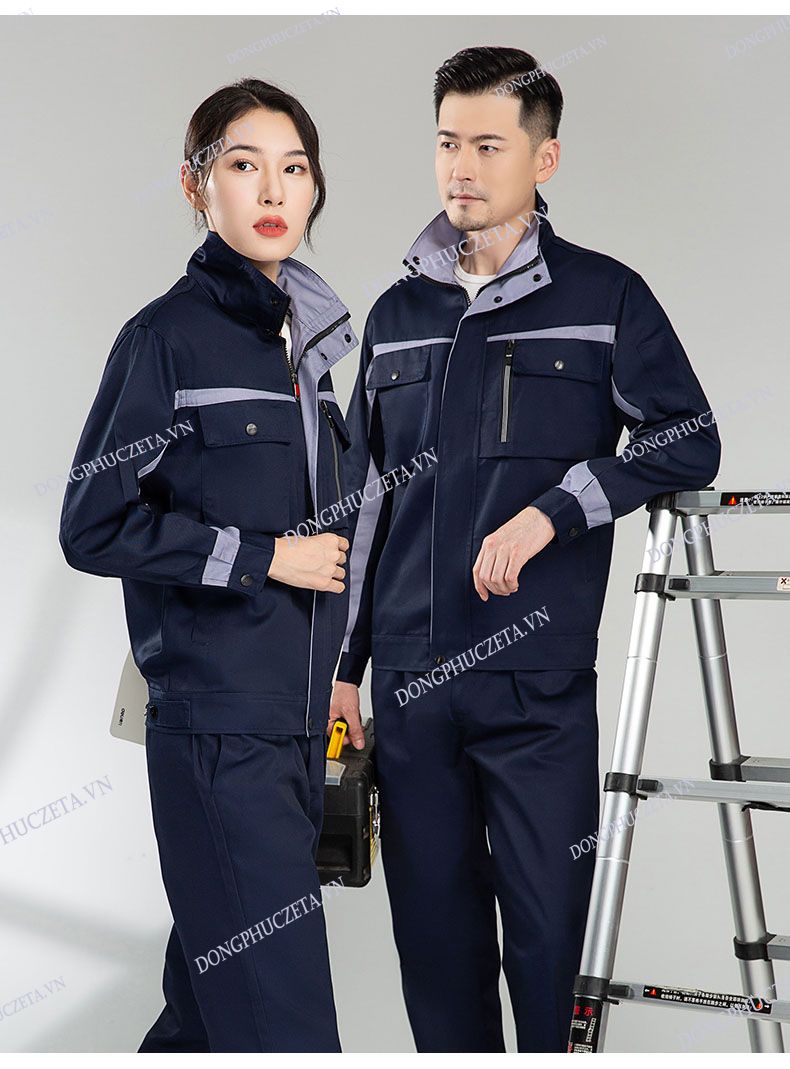 đồng phục công nhân màu đen