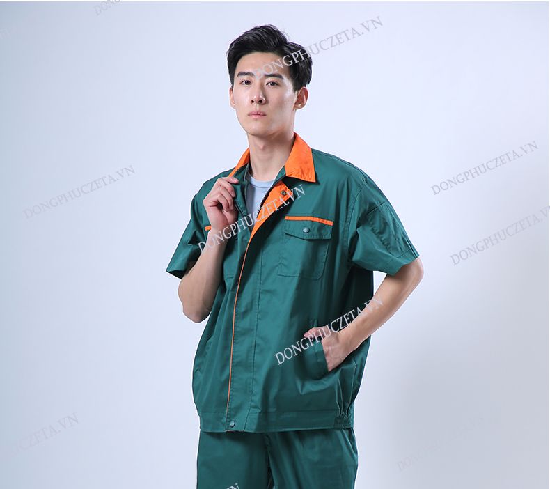 đồng phục bảo hộ màu xanh lá cây