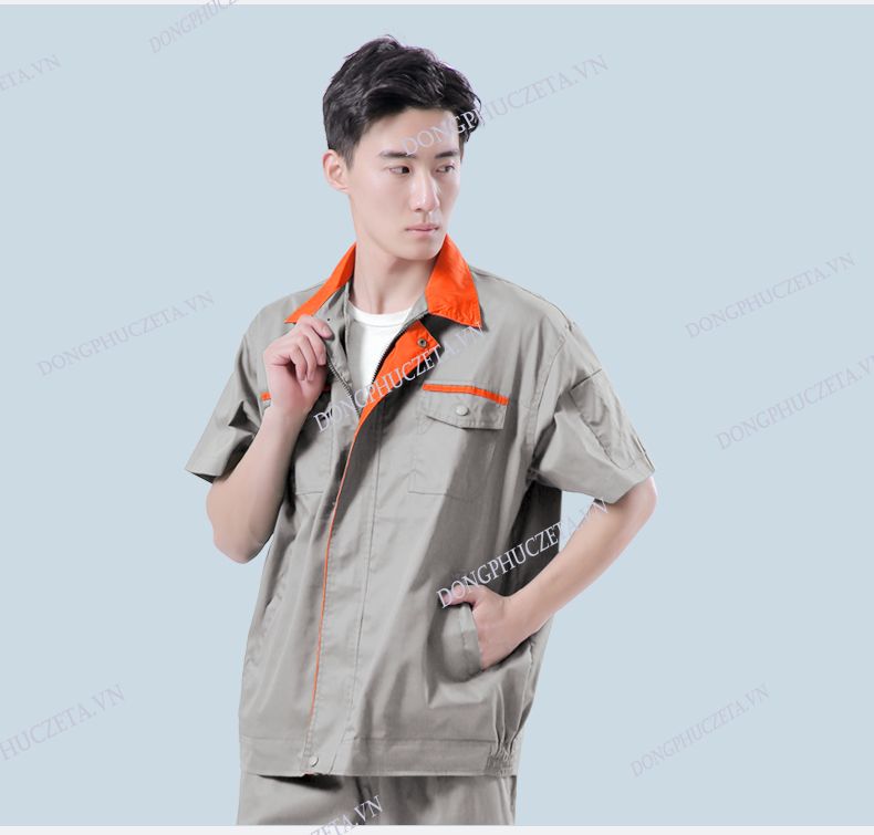 đồng phục bảo hộ màu vàng be