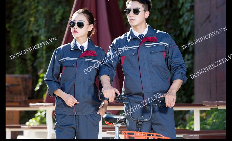 đồng phục bảo hộ kỹ thuật màu xanh nhạt