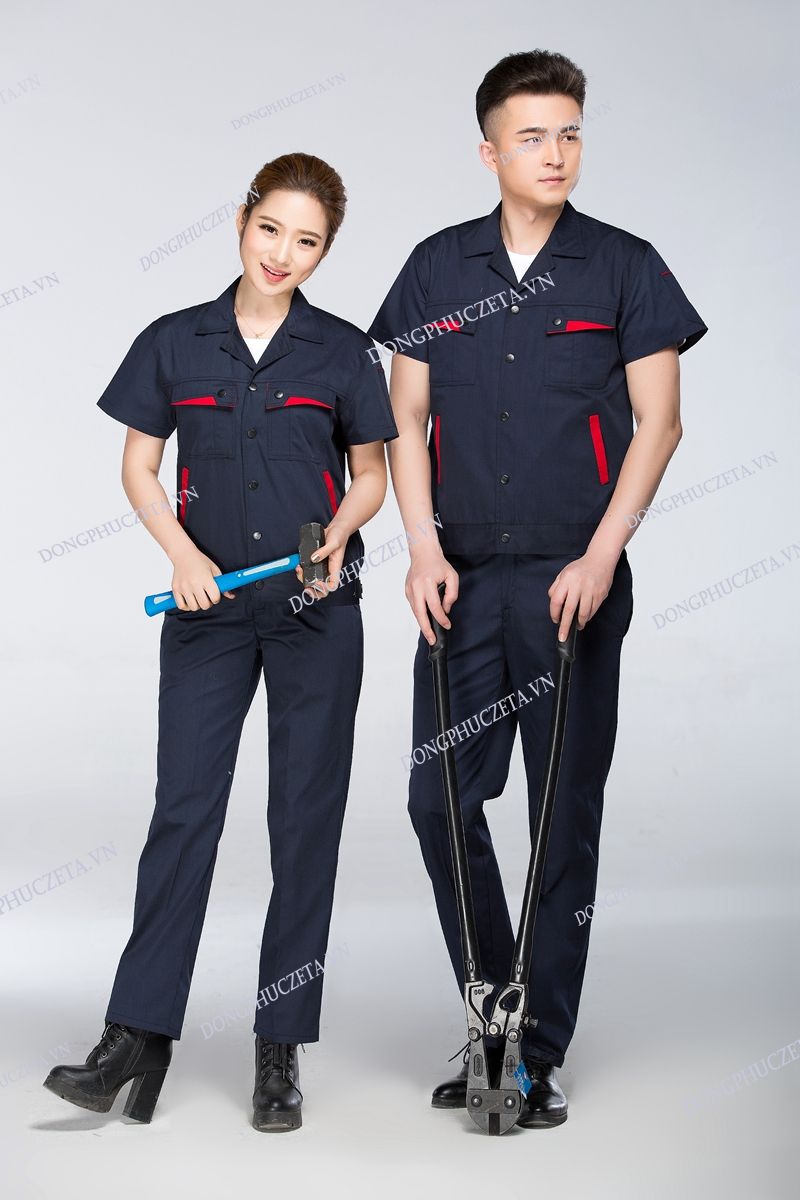 đồng phục cho kỹ sư màu xanh tím than