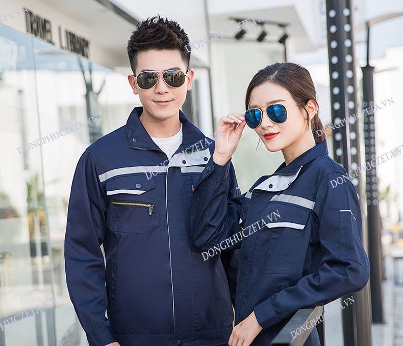 đồng phục công nhân kỹ thuật màu xanh dương