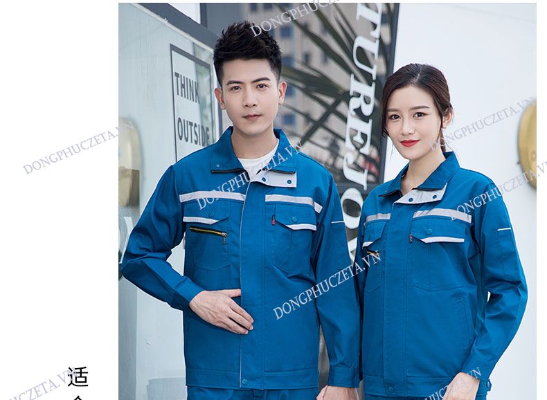 đồng phục kỹ thuật tòa nhà màu xanh da trời