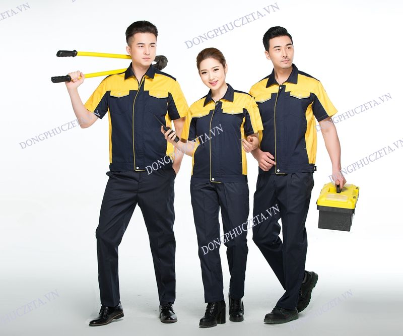 đồng phục kỹ sư điện màu xanh đen