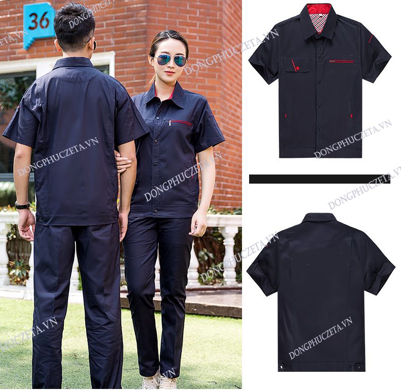 đồng phục kỹ thuật màu xanh tím than