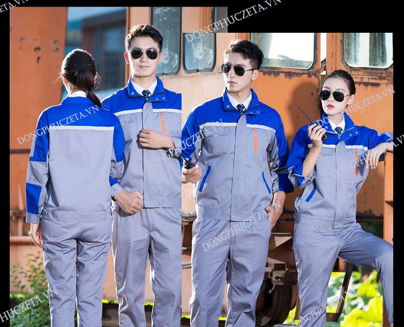 đồng phục bảo hộ điện nước dài tay